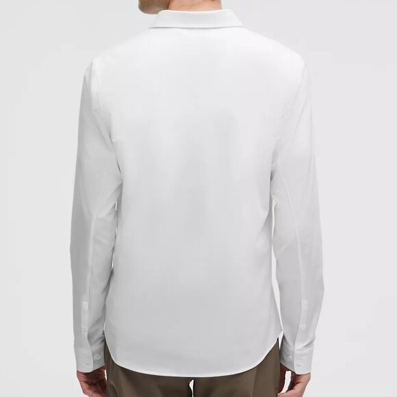 BNWT Lululemon New Venture Long-Sleeve Shirt Slim-Fit, White, sizes in details - Picture 2 of 7